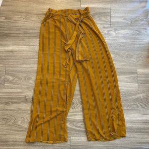 Jumpsuit Striped Pants (Gold, White and Black)
